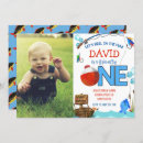 Search for fishing 1st birthday invitations O fish ally one