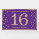 Search for purple gold banners Happy birthday