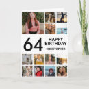 Search for 64 birthday cards Sixty fourth birthday