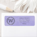 Search for purple monogram return address labels Trendy