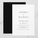 Search for modern simple black and white wedding invitations Clean