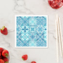 Search for blue tile napkins Italian