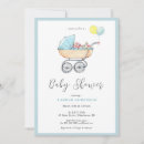 Search for stroller baby shower invitations Watercolor