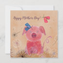 Search for pig mothers day cards Cute