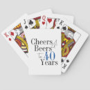 Search for 40th birthday playing cards Cheers and beers