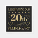 Search for 20th anniversary napkins Gold