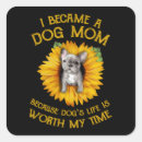 Search for my dog square stickers French bulldog