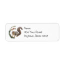 Search for acorns return address labels Squirrel