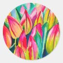 Search for watercolor tulips stickers Pink