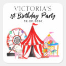 Search for big top circus stickers Birthday