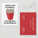 Search for popcorn business cards Movie night