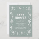 Search for celestial baby shower invitations Green
