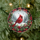 Search for cardinal christmas tree decorations Winter bird