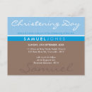 Search for blue and brown christening invitations Modern