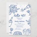 Search for cherub invitations Blue