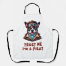 Search for funny pilot aprons Dog
