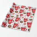 Search for christmas hot chocolate wrapping paper Santa