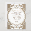 Search for burlap lace bridal shower invitations Vintage