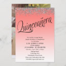 Search for coral quinceanera invitations 15th birthday