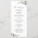 Search for eucalyptus wedding programmes Watercolor floral
