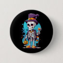 Search for human skeletons badges Halloween
