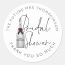 Search for mini champagne bottle stickers Bride