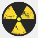 Search for yellow radiation symbol stickers Hazard