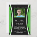 Search for green and black graduation invitations White