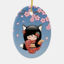 Search for geisha christmas tree decorations Kokeshi