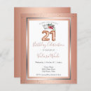 Search for rose gold balloons 21st birthday invitations Elegant