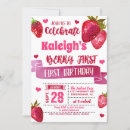 Search for pink strawberry invitations Berry first