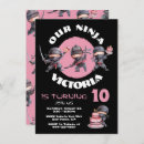 Search for girl ninja birthday invitations Kids