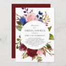 Search for marsala navy bridal shower invitations Burgundy