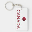 Search for maple leaf key rings Red and white