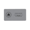 Search for advertisement return address labels Black and white