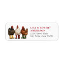 Search for funny chicken return address labels Hen