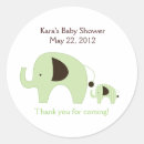 Search for green elephant baby shower stickers Jungle