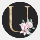 Search for letter u stickers Gold