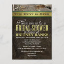 Search for the hunt is over bridal shower invitations Camo
