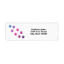 Search for cat paws return address labels Kitty