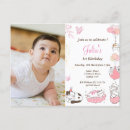 Search for baby first birthday cards Pink