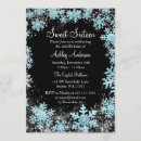 Search for snowflake sweet 16 invitations Blue