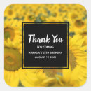 Search for sunflower thank you stickers Floral
