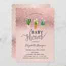 Search for succulent plants baby shower invitations Watercolor
