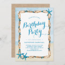 Search for starfish birthday invitations Rustic