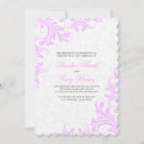 Search for lavender lace wedding invitations Floral