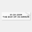 Search for end of an error bumper stickers Bush
