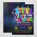 Search for bowl birthday invitations Neon bowling birthday