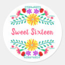 Search for sweet 16th birthday party stickers White