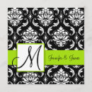 Search for lime green and black wedding invitations Damask